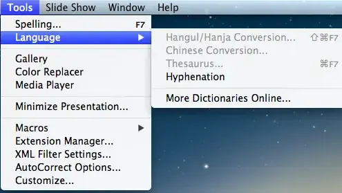 Screenshot of the Tools Menu