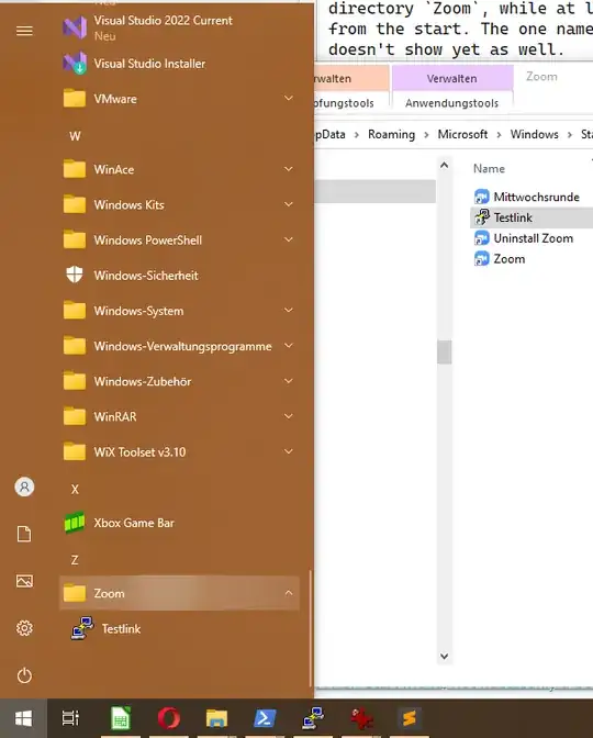 Testlink shown because of different EXE-path