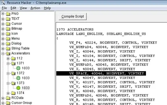 Editing VK_C to have VK_SPACE
