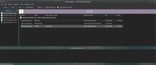 Partitions created by Windows 11 Installer