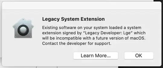 MacOS Legacy System Extension pop-up