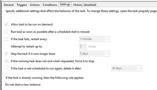 Task Scheduler Wrong Settings