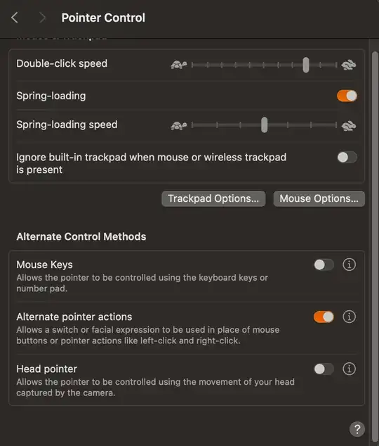 Right Click Mac from keyboard enable Pointer Control Alt Ctrl Methods