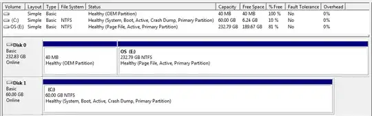 Disk 0 is the resulting drive mounted