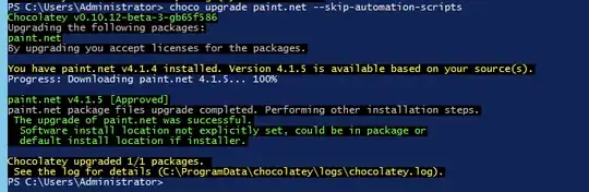 Output from choco upgrade command when skipping automation scripts