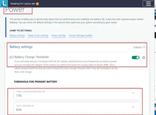 Lenovo Charge Threshold