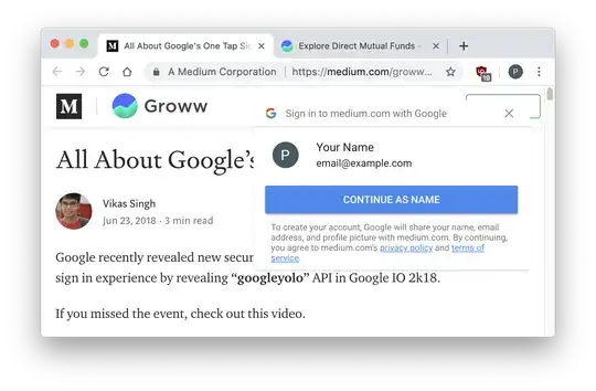 Sign in to medium.com with Google: