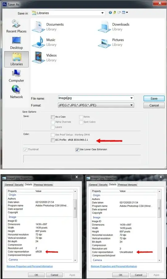 Photoshop Save As & Image Properties