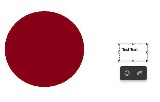 image showing how I selected the text