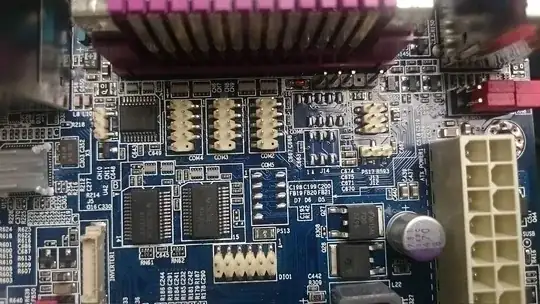 And the new motherboard's COM headers