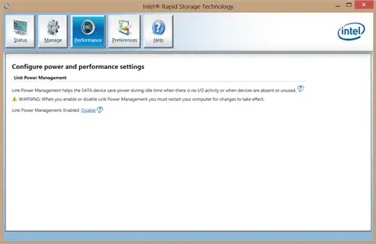 Intel RST screenshot