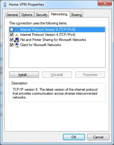 VPN Client Network Properties
