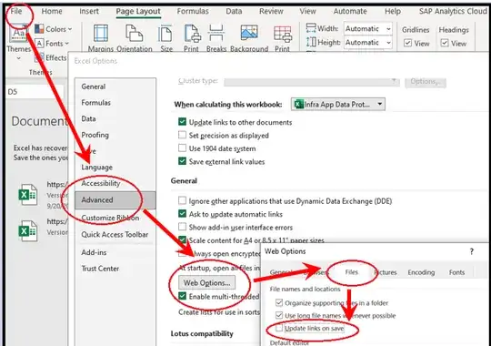 Settings Screenshot for relative URL configuration