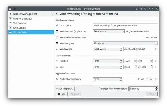 System Settings ➔ Window Management ➔ Window Rules
