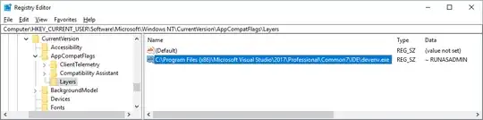 registry key to always run elevated in windows 10