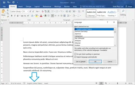 Word language change