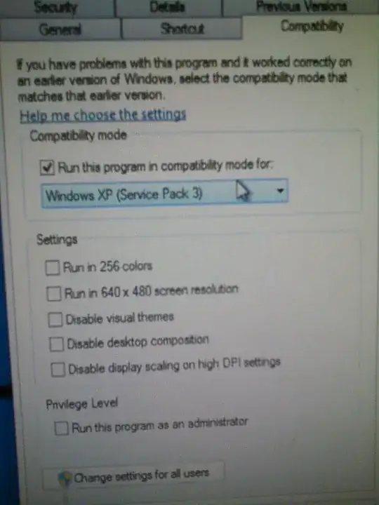 compatibility settings
