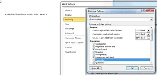 Word Proofing Options