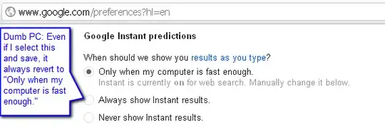 google preference weird behavior