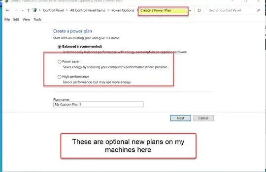 Windows Power additional plans