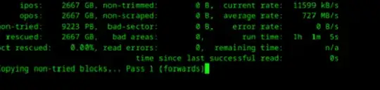 Screenshot of DDRESCUE showing performance metric