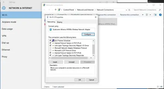 Adapter settings - step 3