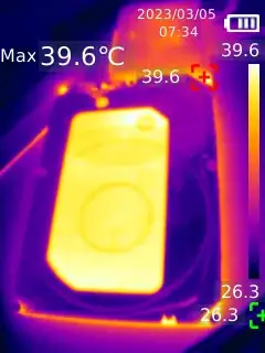 Hot disk under the sticker