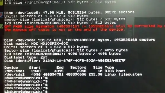 fdisk - l output