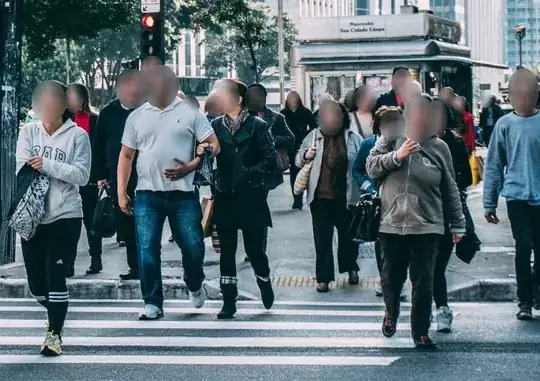 Blurred faces sample image