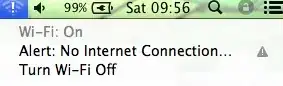 No Internet connection message