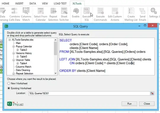 XLTools SQL Queries - Query Builder