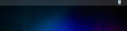 part of my desktop showing the recycle bin and shaded region indicating selection