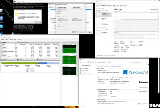 All the windows memory tools in one screenshot