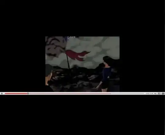 Cropped YouTube video in fullscreen
