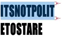 extra space highlighted