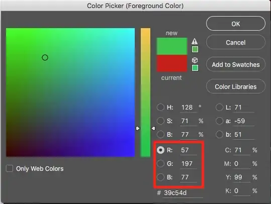 Photoshop color picker