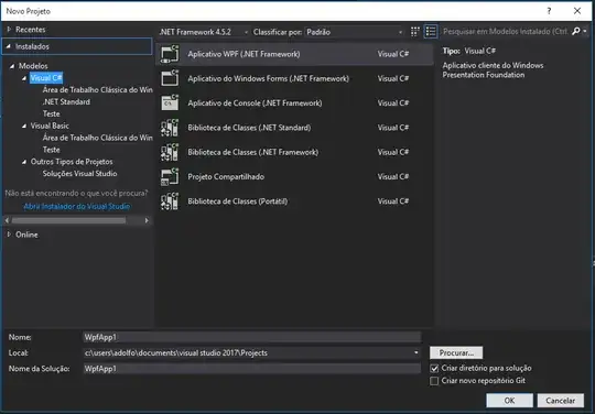 New Project on Visual Studio Community 2017