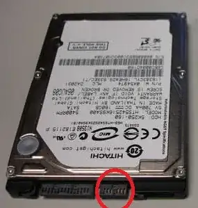 Where I broke the plastic off