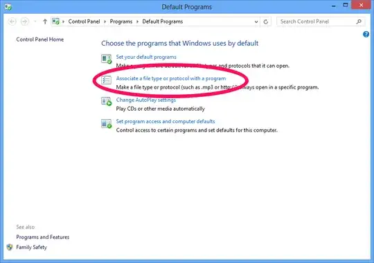 Default Programs dialogue