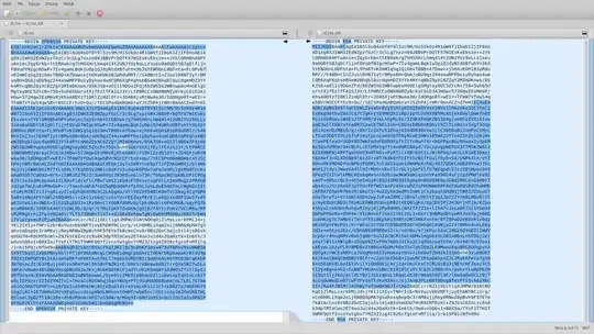 private key comparison - format has changed