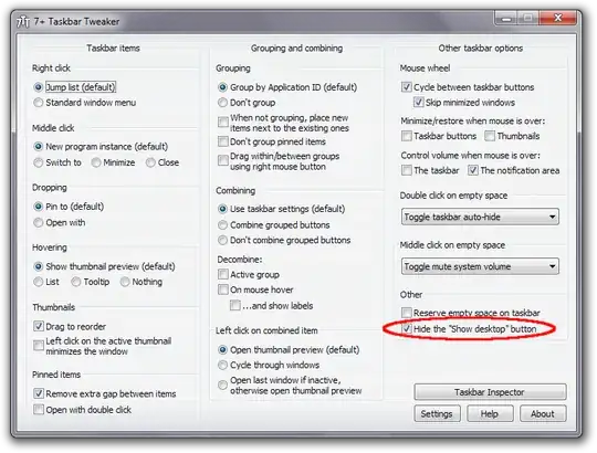 settings dialog