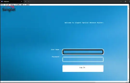 screenshot of singtel ONR login page