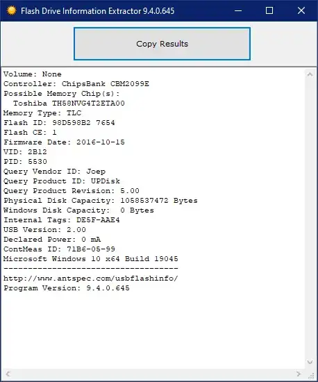 Flash Drive Information Extractor