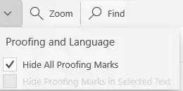 Windows Mail 10 Proofreading settings