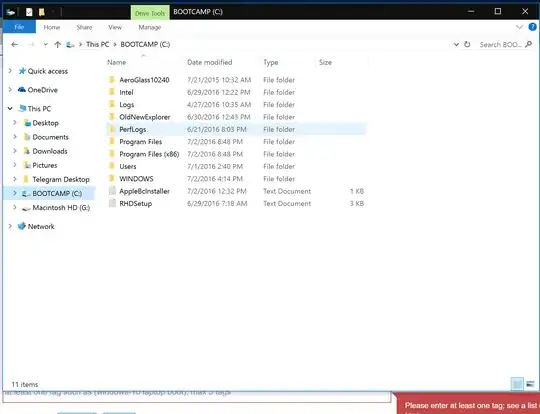 File explorer showing system drive