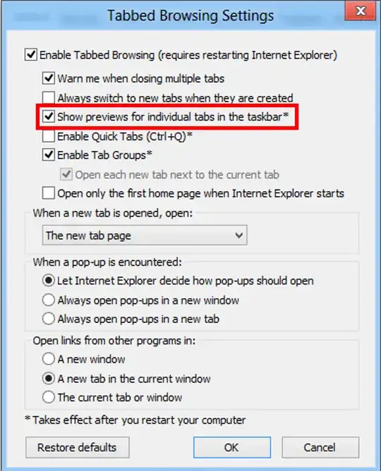 Tabbed Browsing Setting