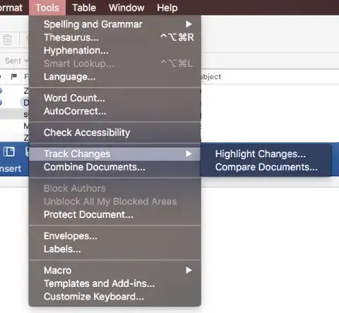 Track changes on Mac