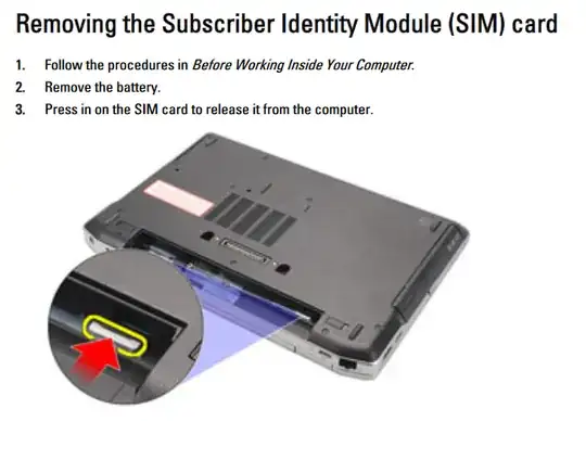 SIM card slot on Dell E6330