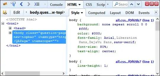 Firebug with style open
