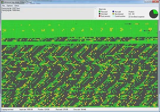 ddrescueview 1st attempt NTFS partition